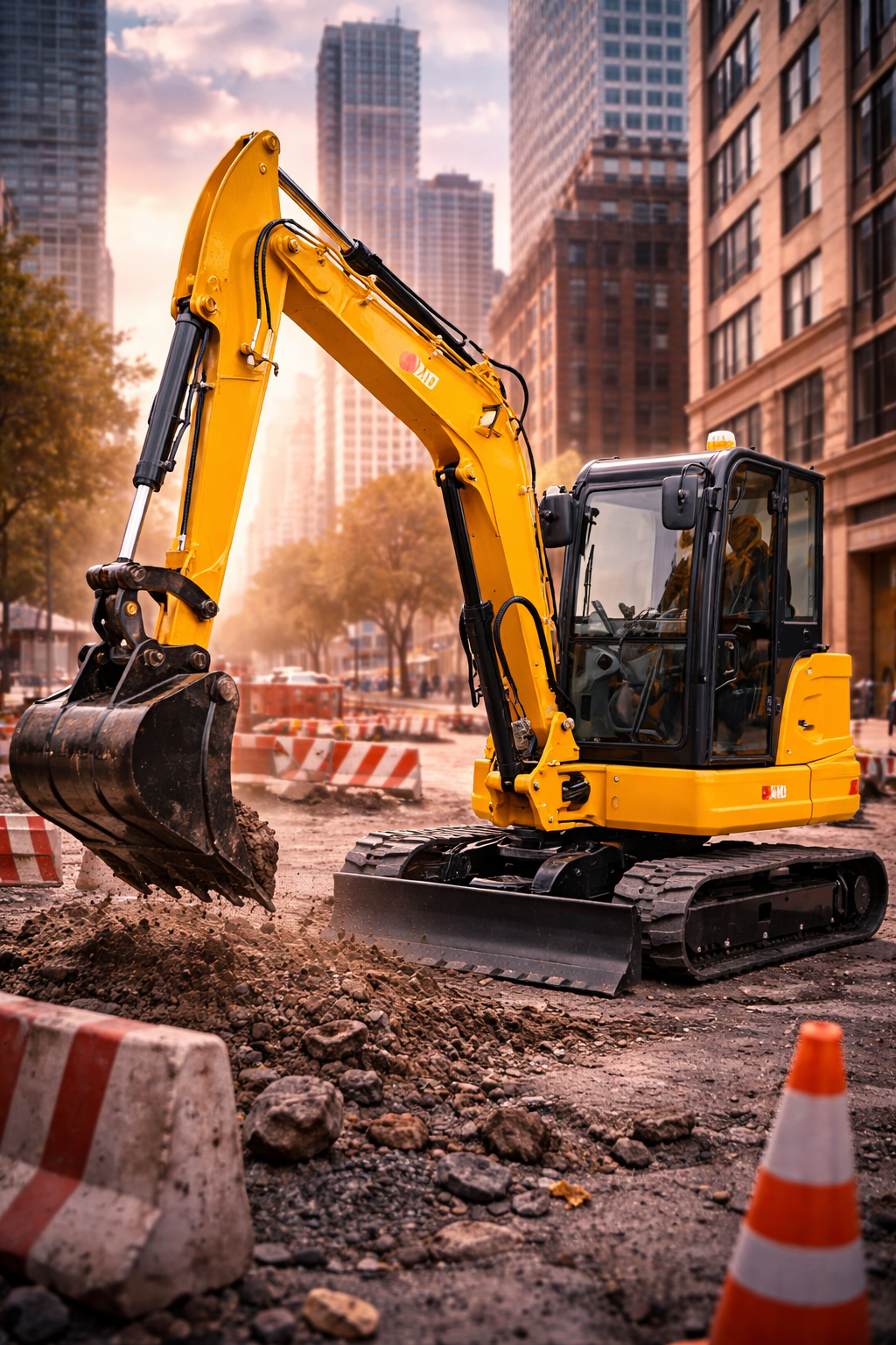 CDM6060U cargadora en entorno urbano